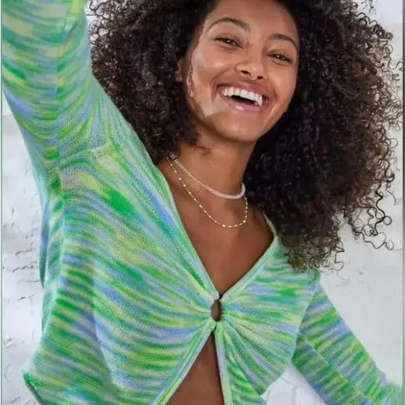 AE Bell Sleeve Ring-Front Sweater - Picture 3 of 6